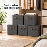 stoffen opbergdozen met deksel in gebruik in een passende praktijksituatie