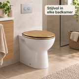 toiletbril met softclose in gebruik in een passende praktijksituatie