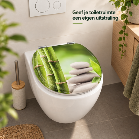 toiletbril met softclose in gebruik in een passende praktijksituatie
