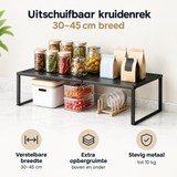 Belangrijkste voordelen en eigenschappen van uitschuifbaar kruidenrek