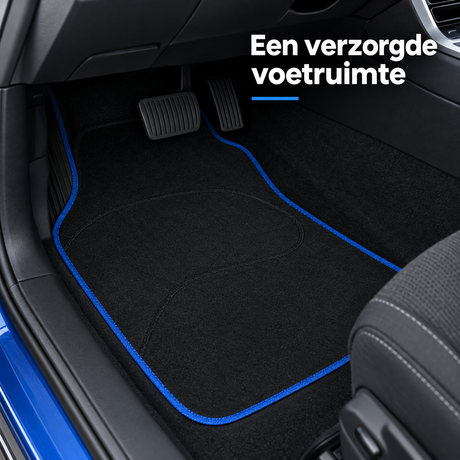Vier universele automatten van tapijt en PP-stof, waterafstotend, geschikt voor verschillende autotypes, door BukkitBow.