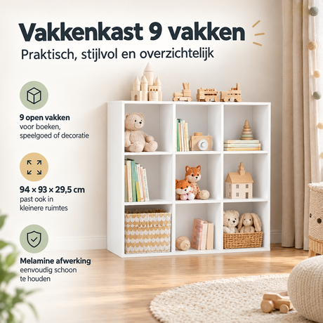 Praktische toepassing en keuzehulp voor vakkenkast 9 vakken