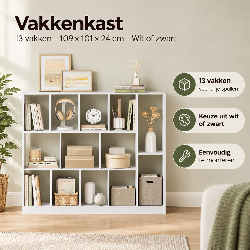 Praktische toepassing en keuzehulp voor vakkenkast
