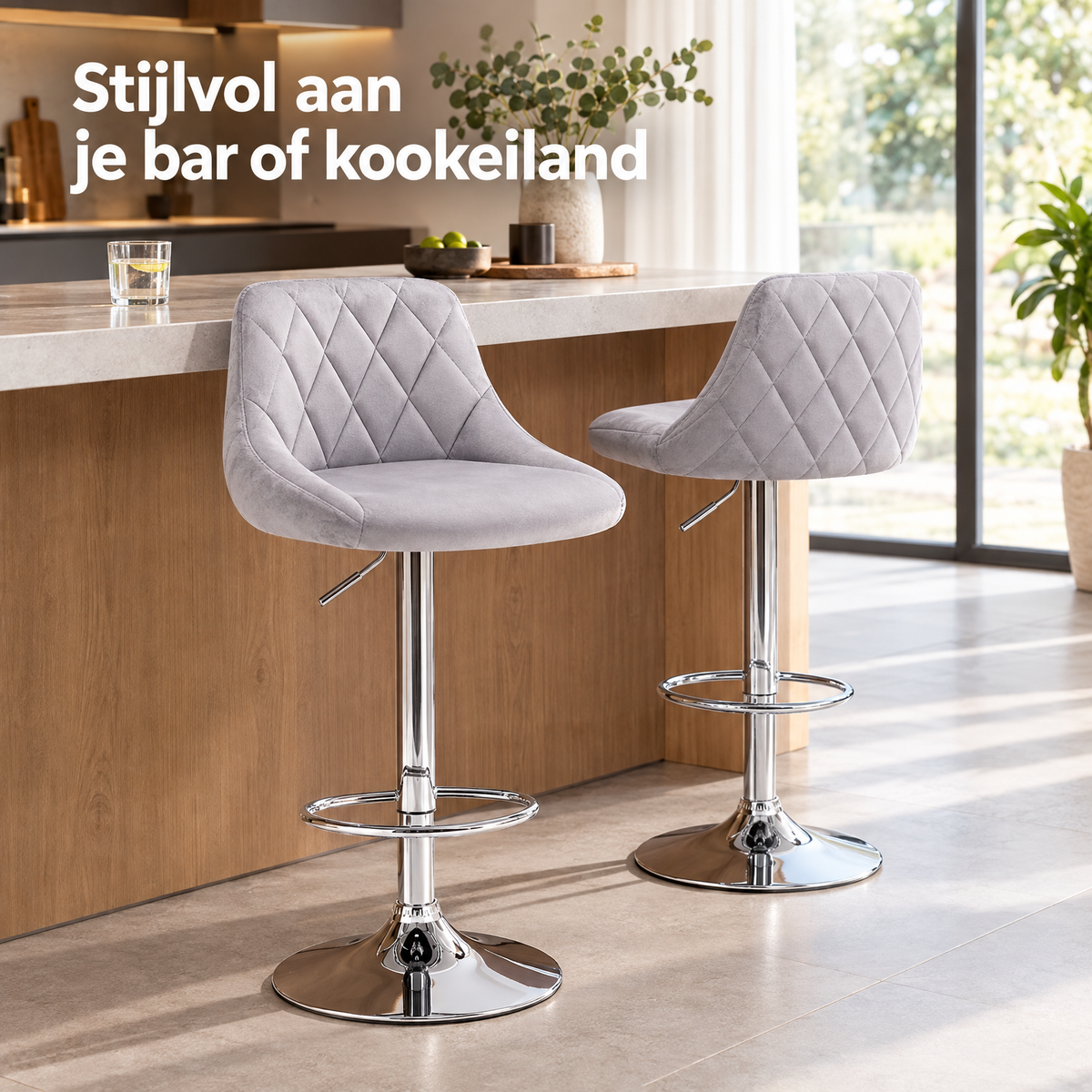 velvet barkruk in gebruik in een passende praktijksituatie