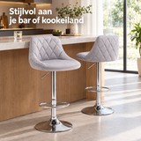 velvet barkruk in gebruik in een passende praktijksituatie