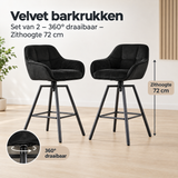 Afmetingen en productspecificaties van velvet barkrukken