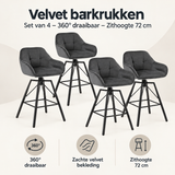 Overzicht van velvet barkrukken met de belangrijkste productvoordelen