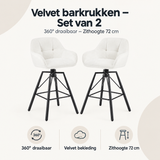 Overzicht van velvet barkrukken met de belangrijkste productvoordelen