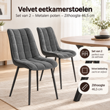 Praktische toepassing en keuzehulp voor velvet eetkamerstoelen