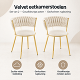 Overzicht van velvet eetkamerstoelen met de belangrijkste productvoordelen