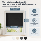 Afmetingen en productspecificaties van verduisterend rolgordijn zonder boren