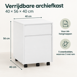 Afmetingen en productspecificaties van verrijdbare archiefkast