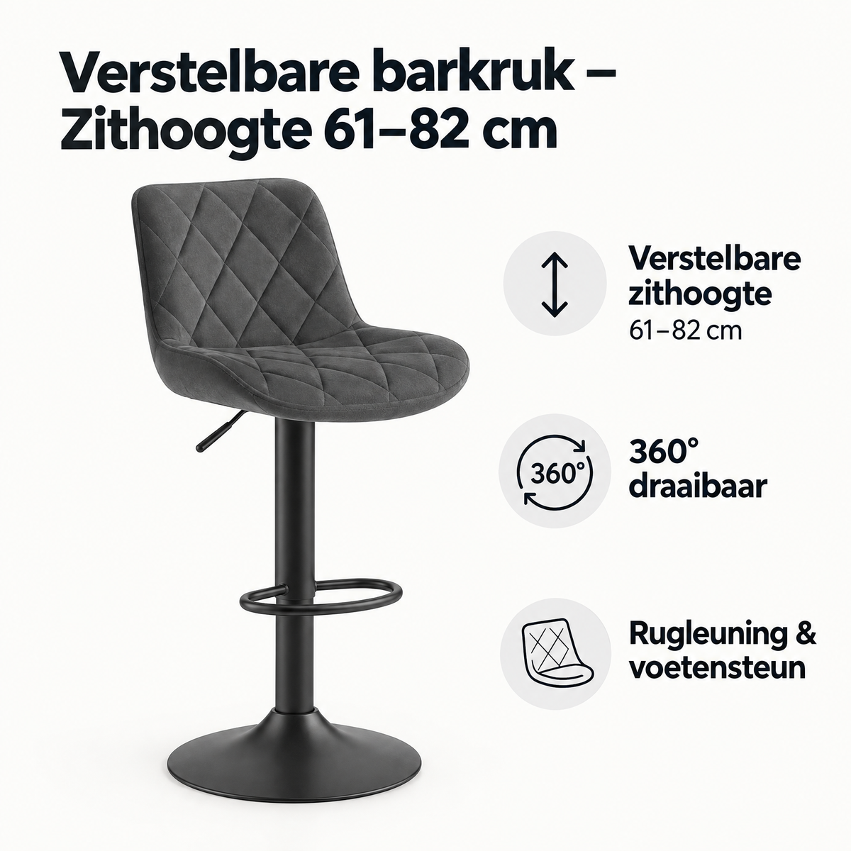Belangrijkste voordelen en eigenschappen van verstelbare barkruk