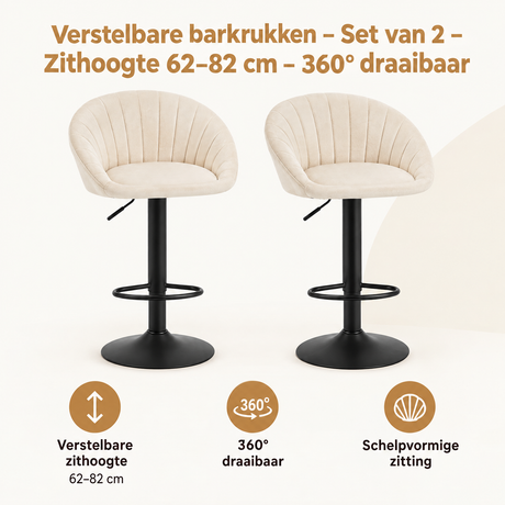 Belangrijkste voordelen en eigenschappen van verstelbare barkrukken