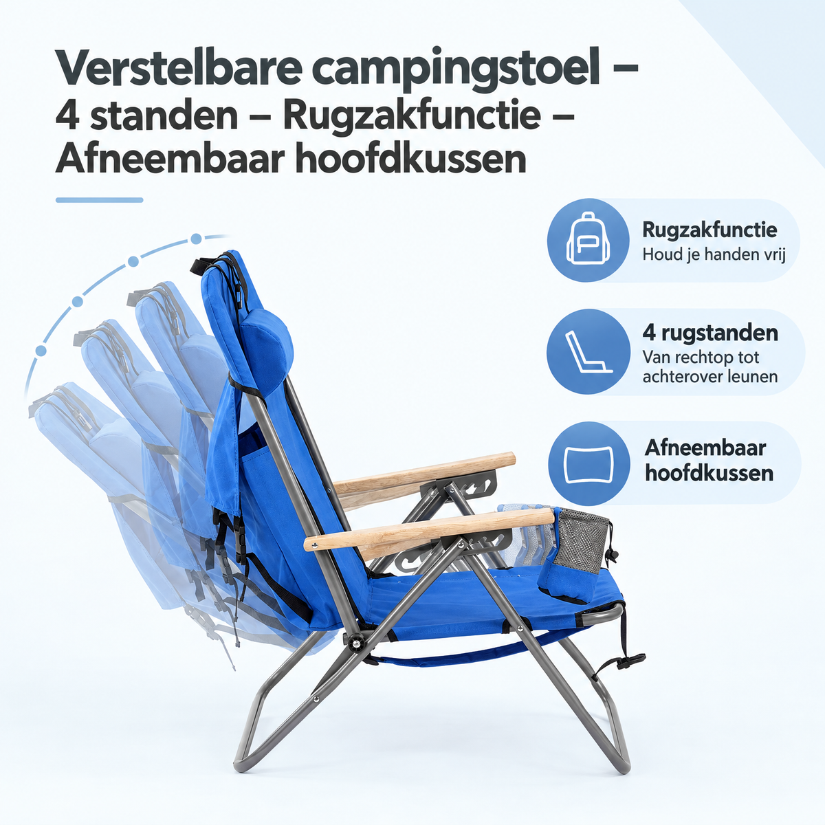 Belangrijkste voordelen en eigenschappen van verstelbare campingstoel