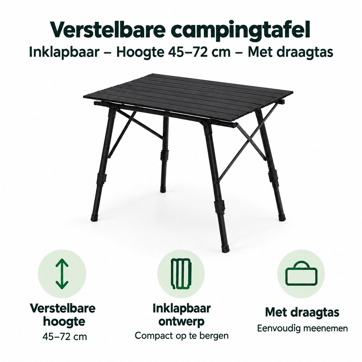 Belangrijkste voordelen en eigenschappen van verstelbare campingtafel