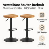 Belangrijkste voordelen en eigenschappen van verstelbare houten barkruk