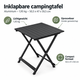 Inklapbare campingtafel van BukkitBow met aluminium, 50,5 x 47 x 59,5 cm, lichtgewicht en gemakkelijk mee te nemen.