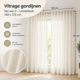 Afmetingen en productspecificaties van vitrage gordijnen