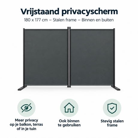 Belangrijkste voordelen en eigenschappen van vrijstaand privacyscherm