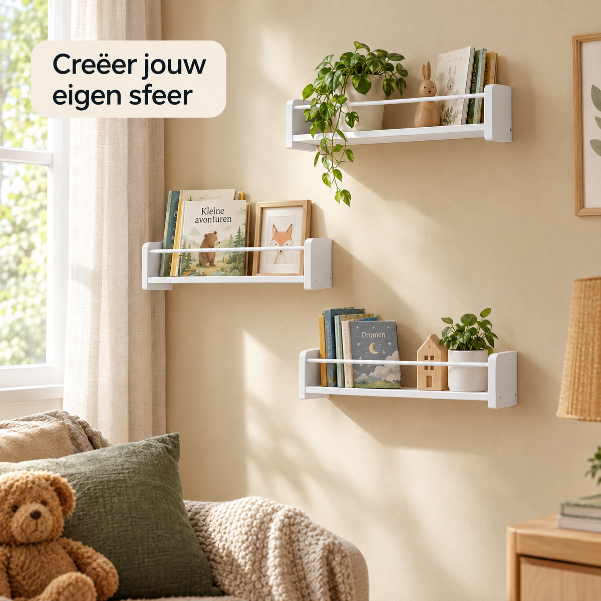 wandplanken wit in gebruik in een passende praktijksituatie