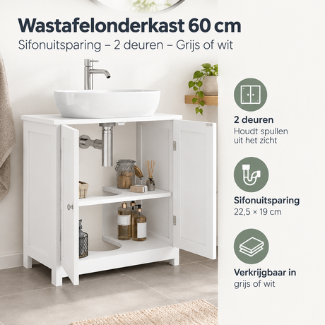 Praktische toepassing en keuzehulp voor wastafelonderkast 60 cm