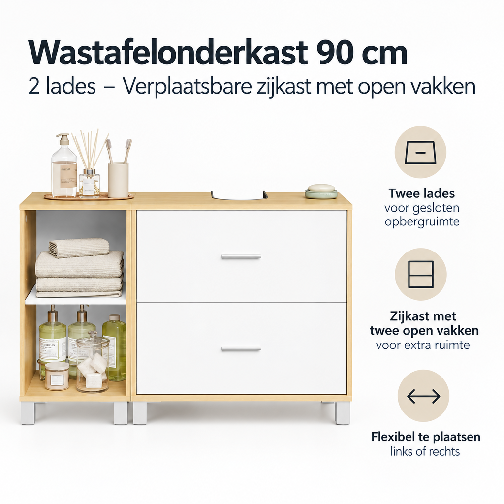 Belangrijkste voordelen en eigenschappen van wastafelonderkast 90 cm