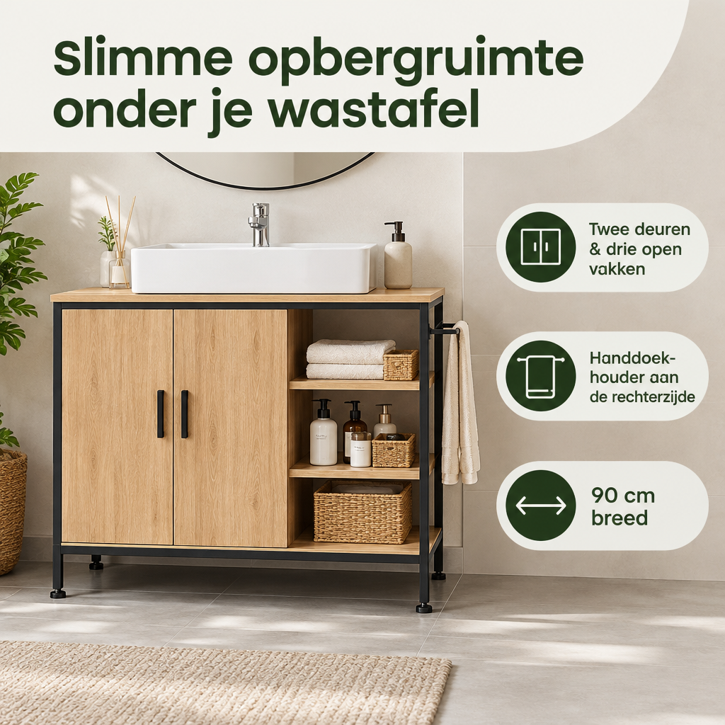 Praktische toepassing en keuzehulp voor wastafelonderkast 90 cm