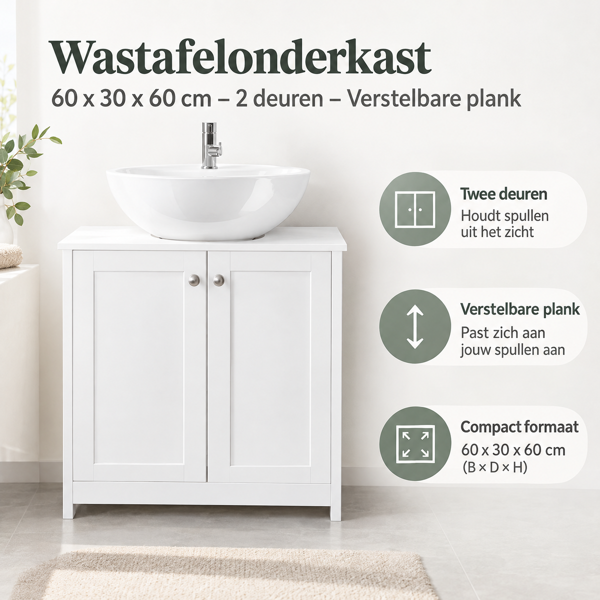 Belangrijkste voordelen en eigenschappen van wastafelonderkast