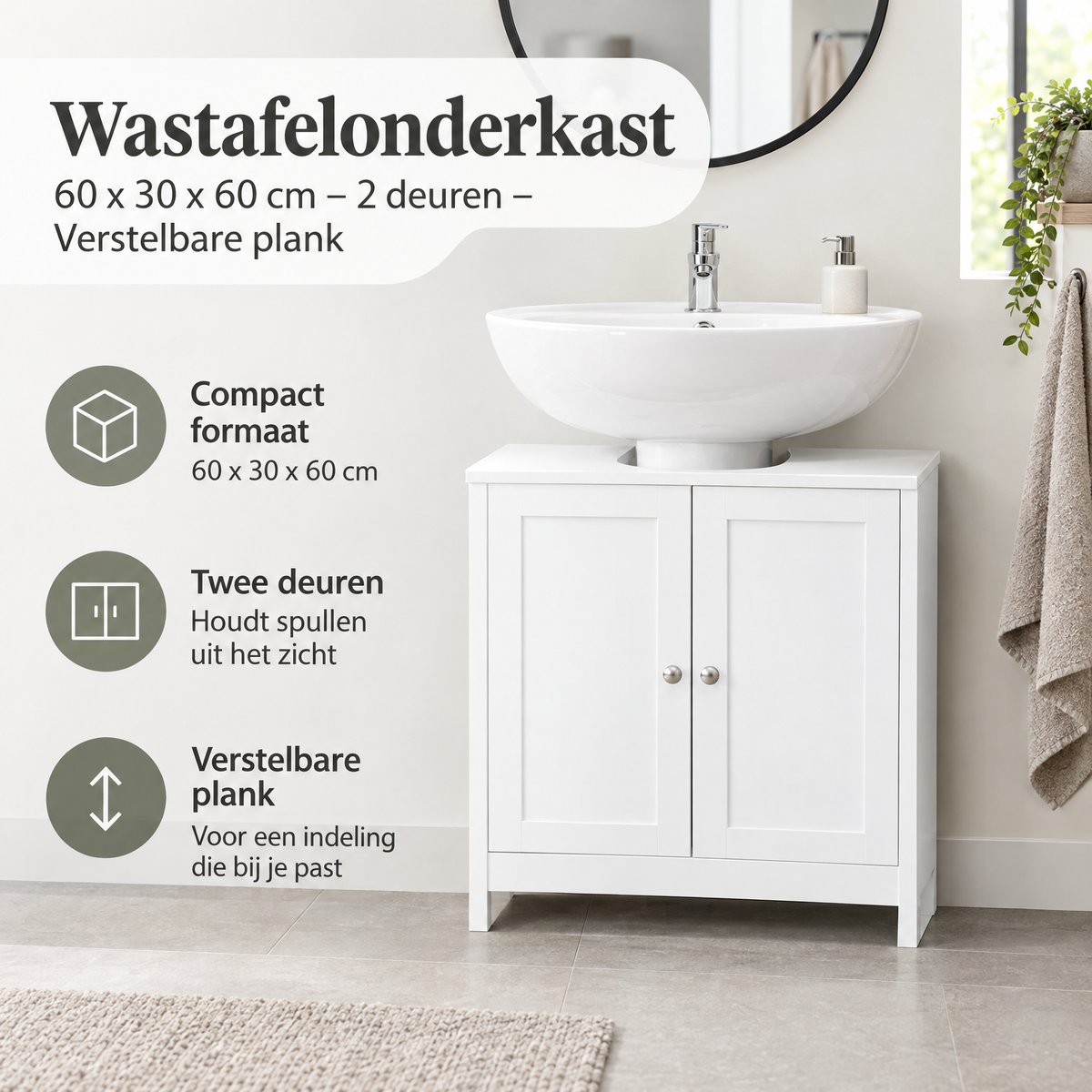Praktische toepassing en keuzehulp voor wastafelonderkast