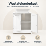 Overzicht van wastafelonderkast met de belangrijkste productvoordelen