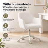 Praktische toepassing en keuzehulp voor witte bureaustoel