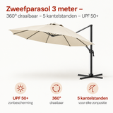 Belangrijkste voordelen en eigenschappen van zweefparasol 3 meter
