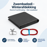 Overzicht van zwembadzeil met de belangrijkste productvoordelen