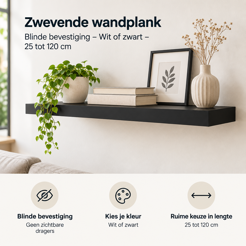 Praktische toepassing en keuzehulp voor zwevende wandplank