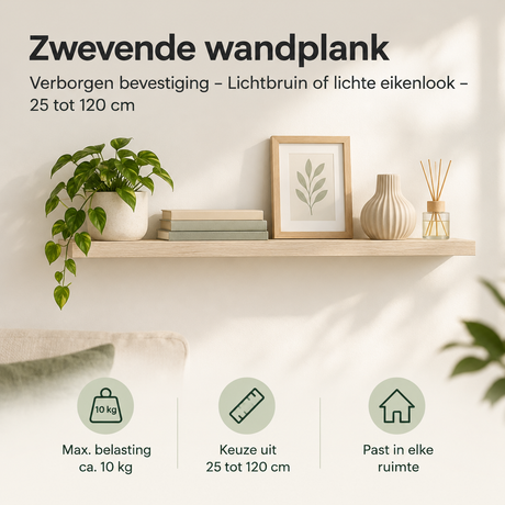 Praktische toepassing en keuzehulp voor zwevende wandplank